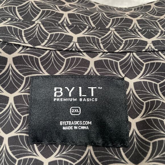 Bylt Shirt 2XL Riviera Button Down Stretch Performance Work Casual Geometric - Picture 3 of 10